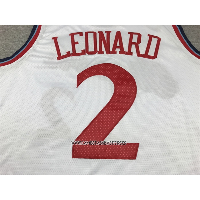 Kawhi Leonard NO 2 Camiseta Los Angeles Clippers Association 2024-25 Blanco